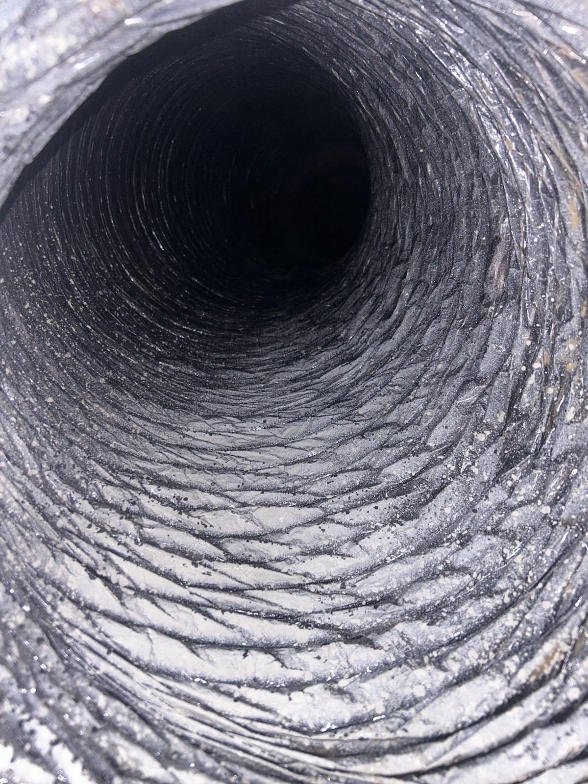 Clean air duct after professional cleaning